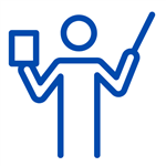 teacher with pointer